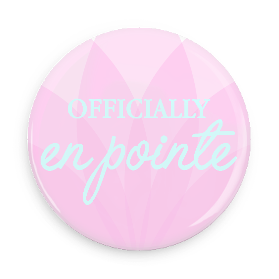 Button - Officially En Pointe (Pink/Blue)