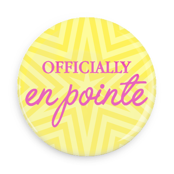 Button - Officially En Pointe (Yellow Star)