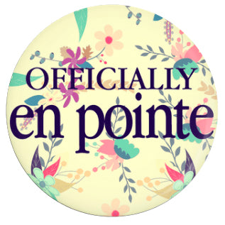 Button - Officially En Pointe (Yellow Floral)