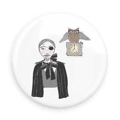 Button - Drosselmeyer & Owl Clock