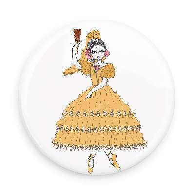 Button - Spanish Dancer / Chocolate