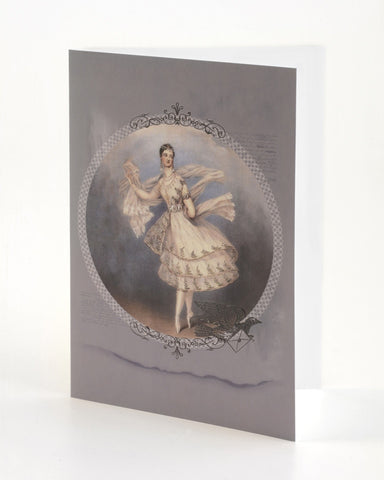 Embossed Greeting Card - Marie Taglioni / Letter