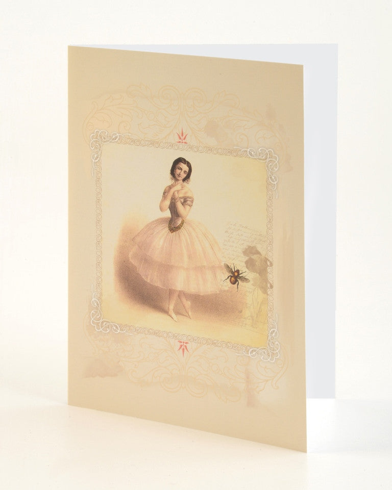Embossed Greeting Card - Marie Taglioni / Bee